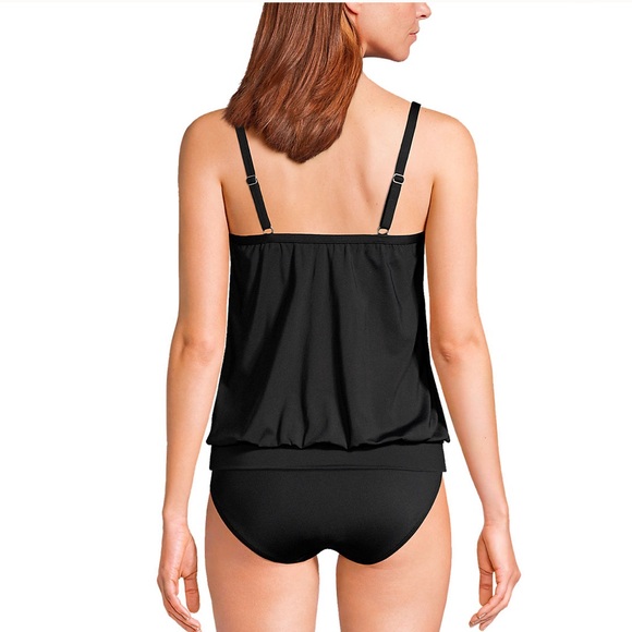 Lands end Tankini  blouson SWIM TOP black - Picture 3 of 7
